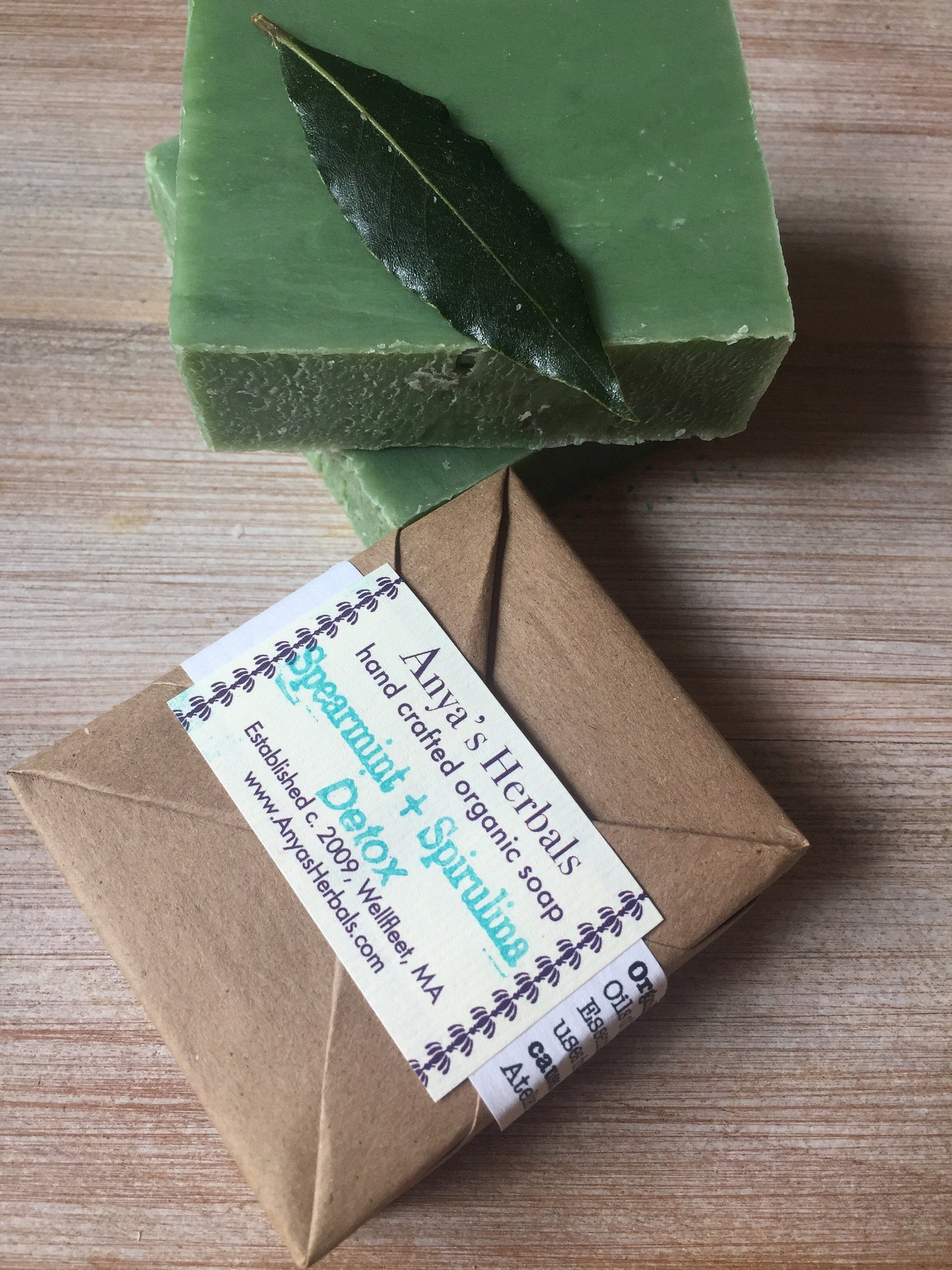 Spearmint & Spirulina, Detox Organic Bar Soap