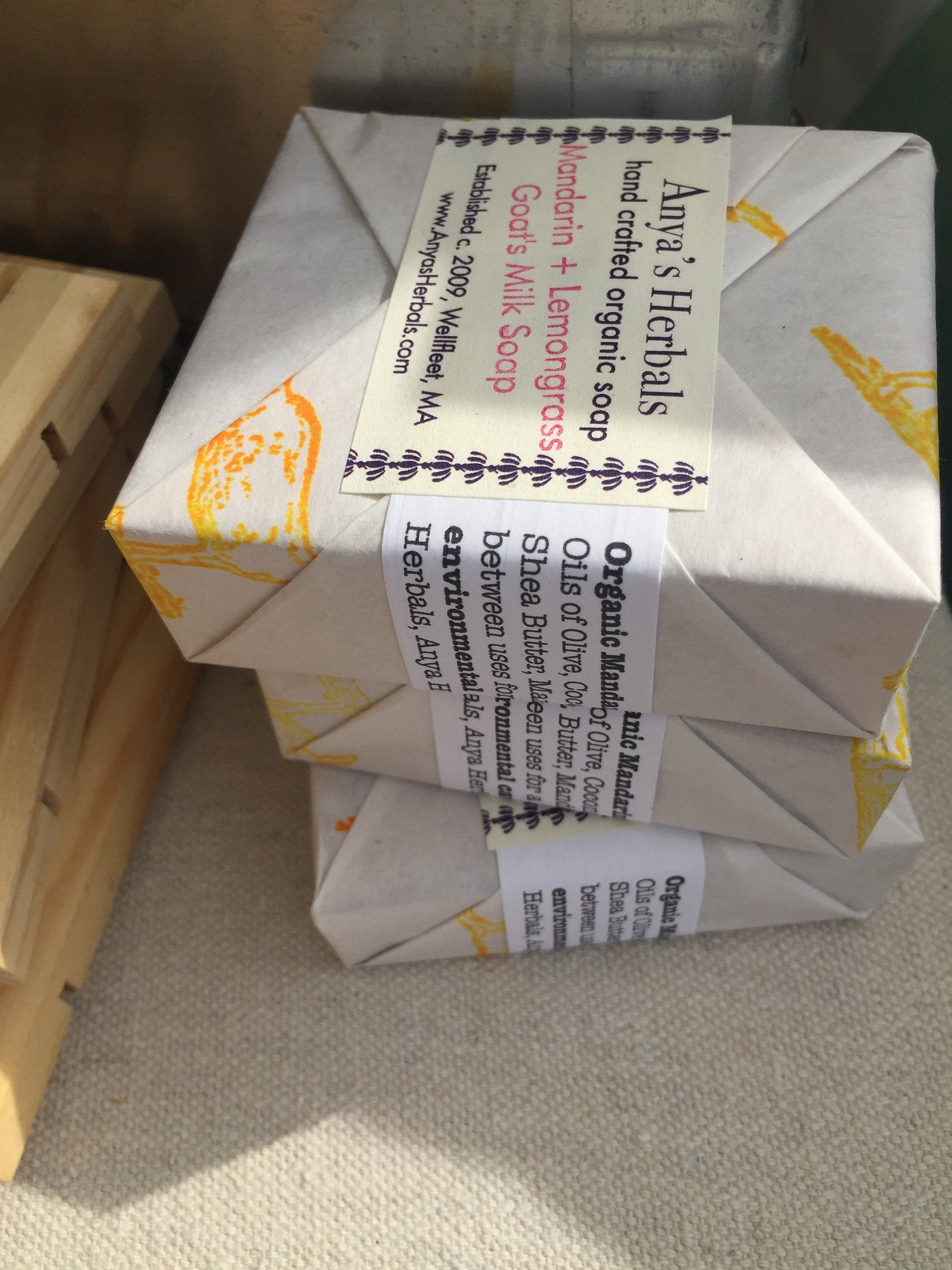 Goats Milk: Mandarin + Lemongrass Organic Bar Soap