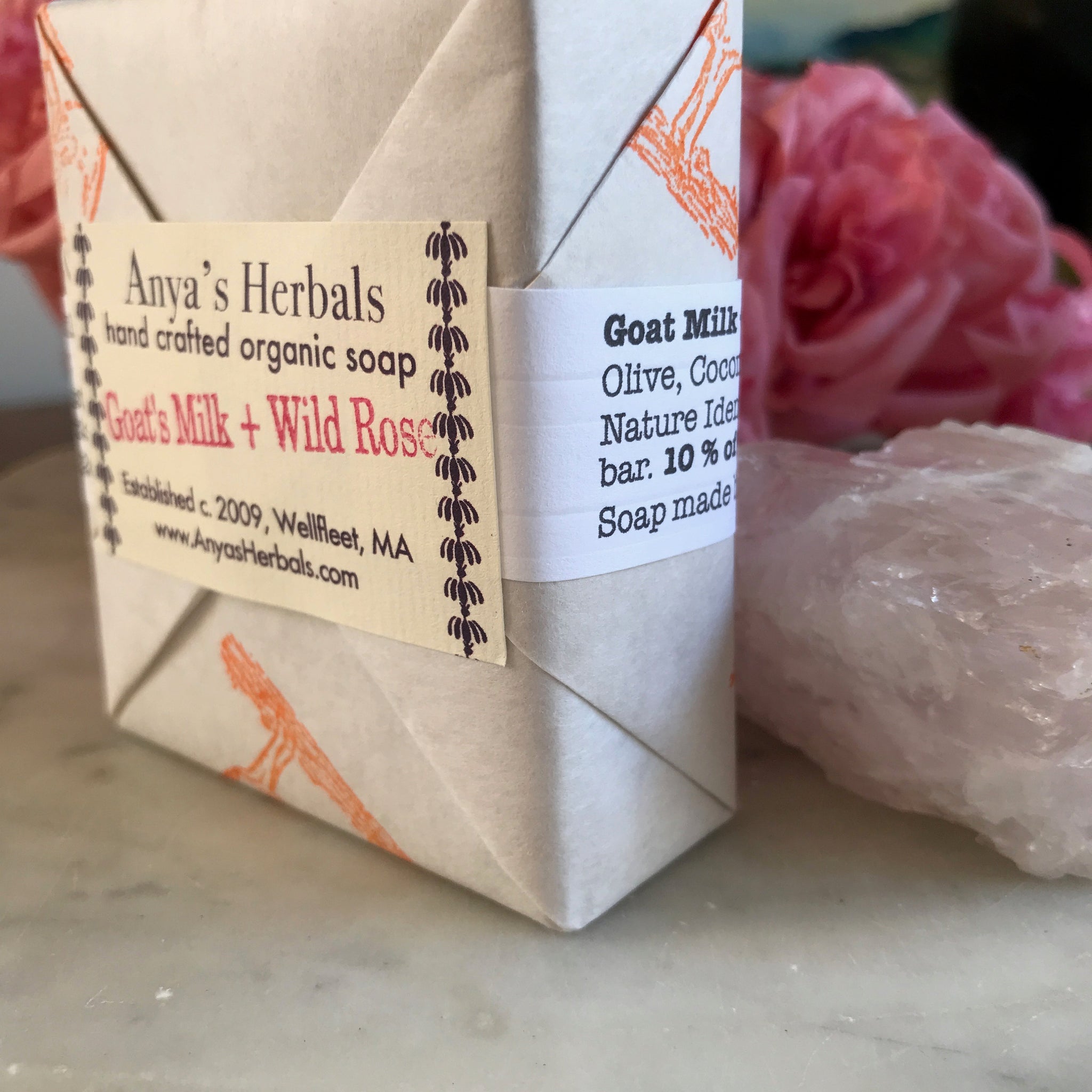 Goat Milk + Wild Rose Organic Bar Soap
