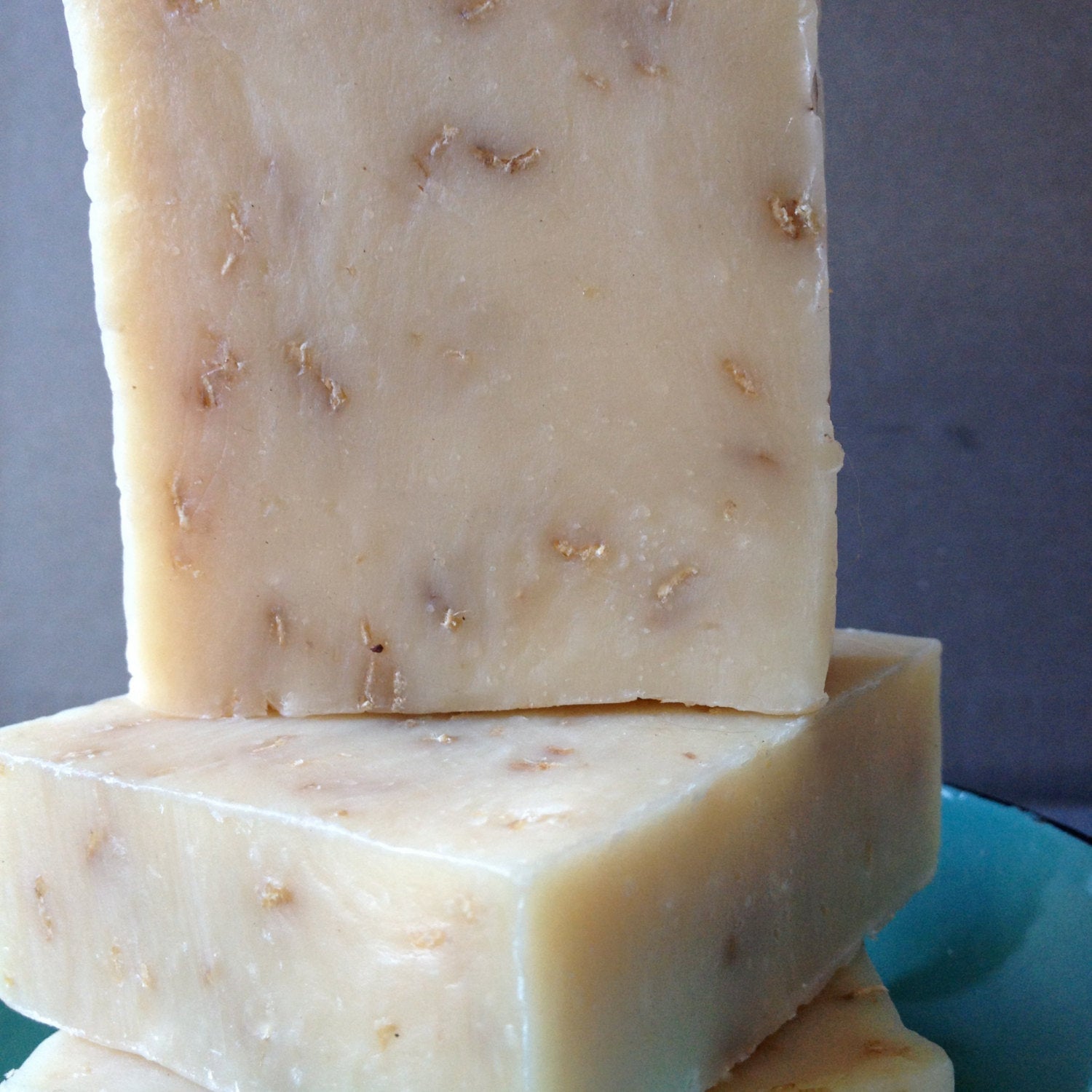 Exfoliating Goat's Milk + Oatmeal Soap, Scent free Organic Bar Soap.