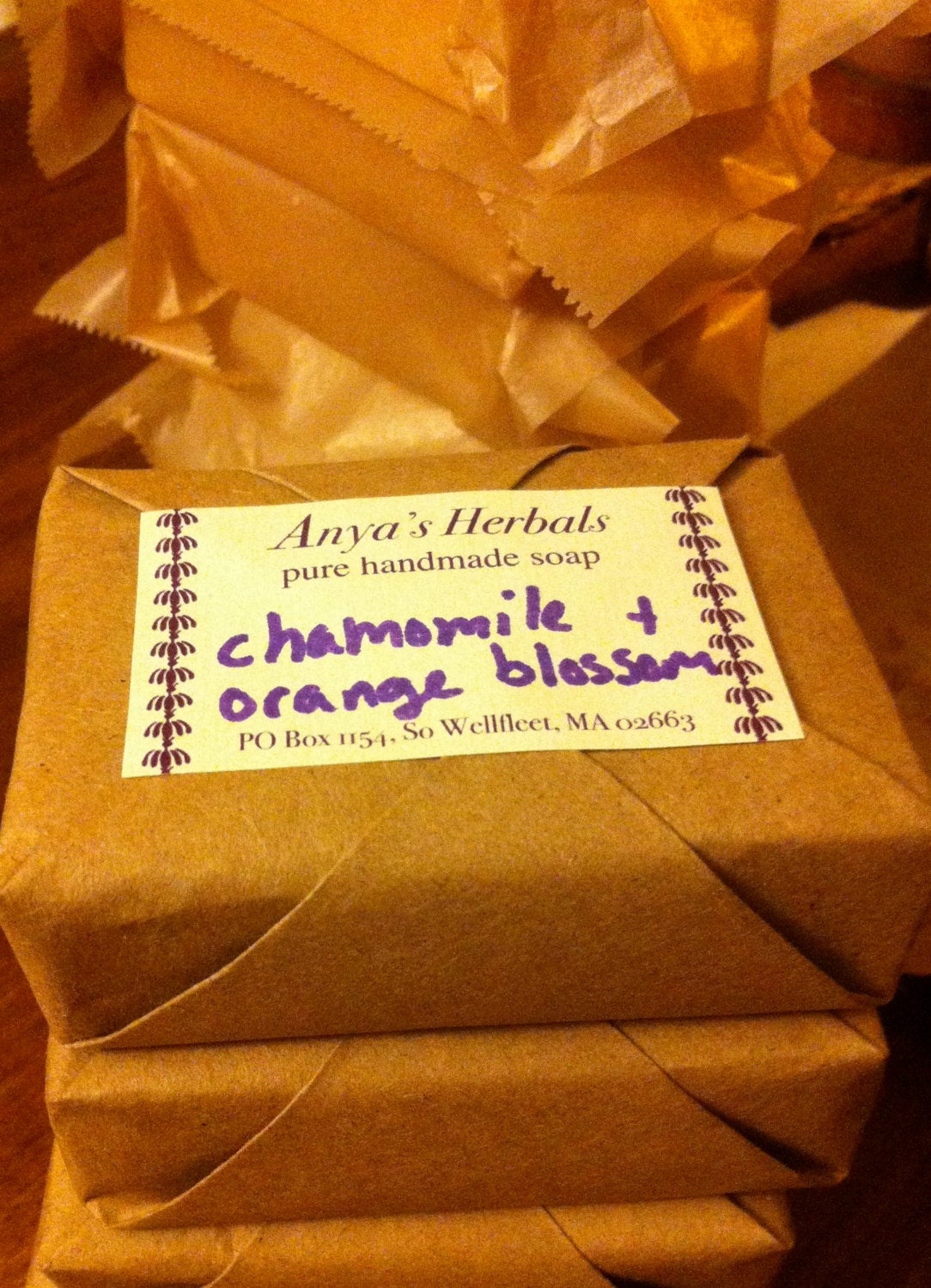 Calming Chamomile + Orange Blossom Organic Bar Soap