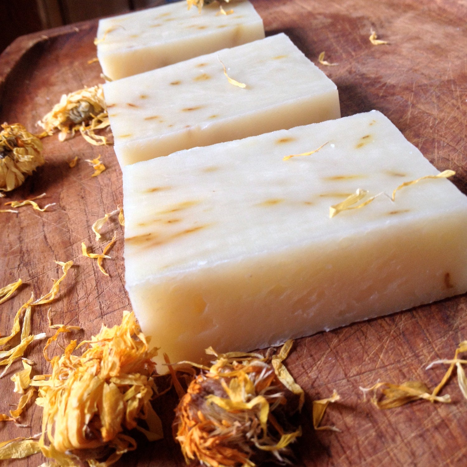 Calendula, Aloe, Mango Butter: Scent Free Organic Bar Soap.