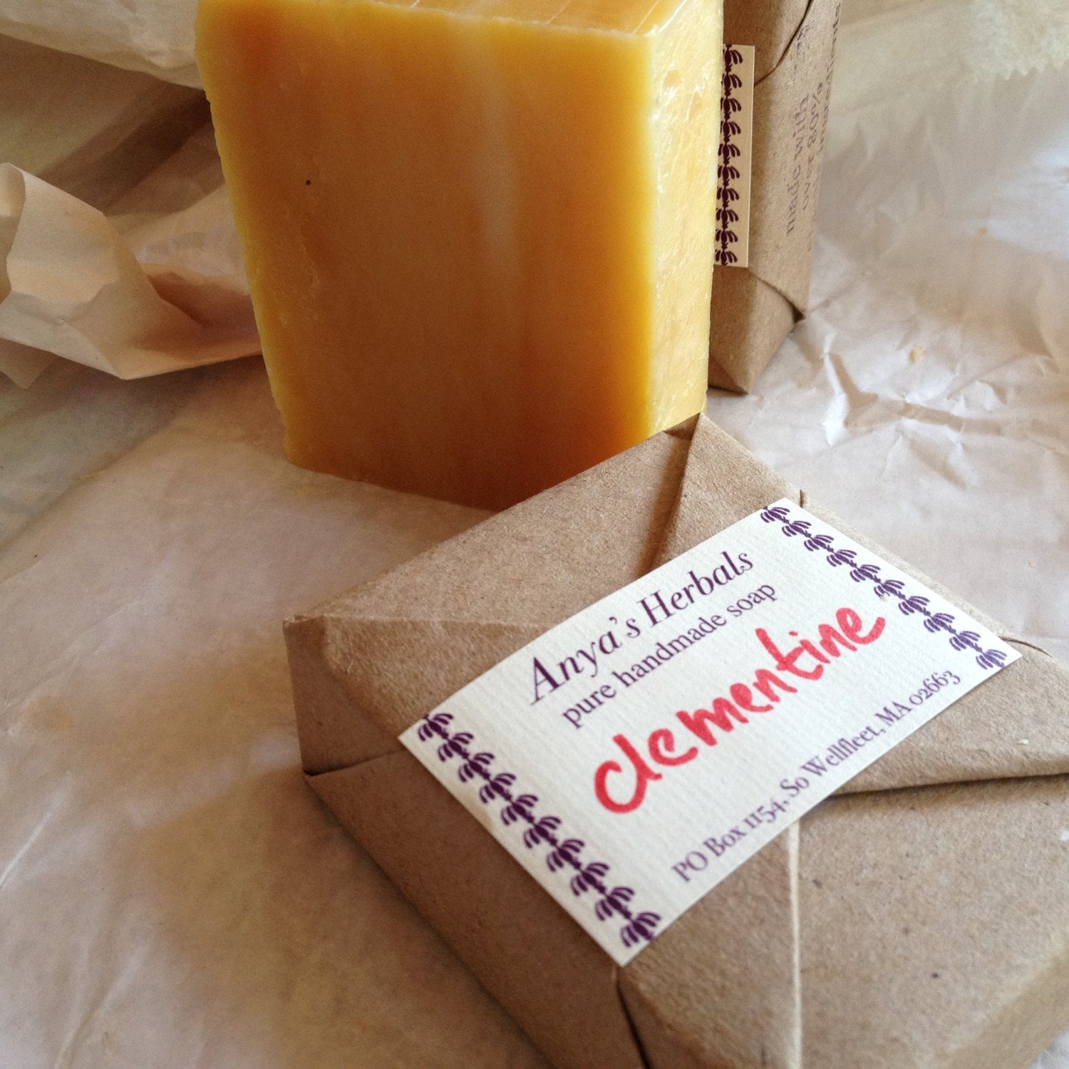 Clementine Organic Bar Soap.