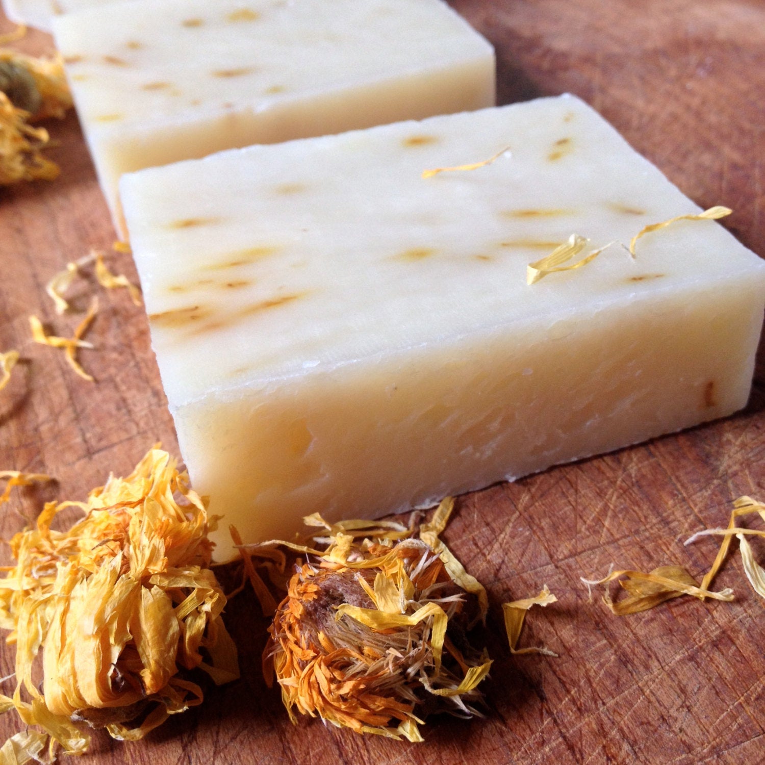 Calendula, Aloe, Mango Butter: Scent Free Organic Bar Soap.